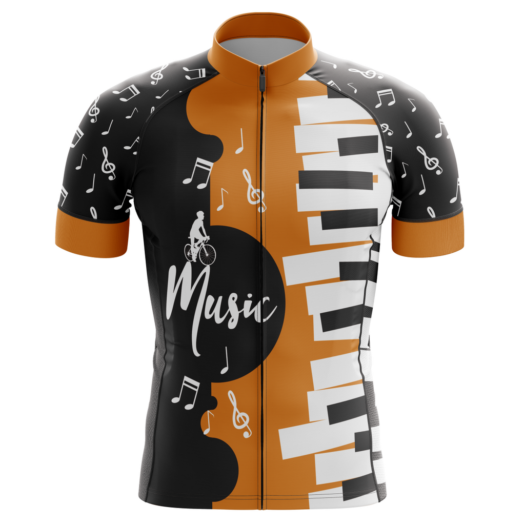 Men's Short Breathable Cycling Jersey With Zipper