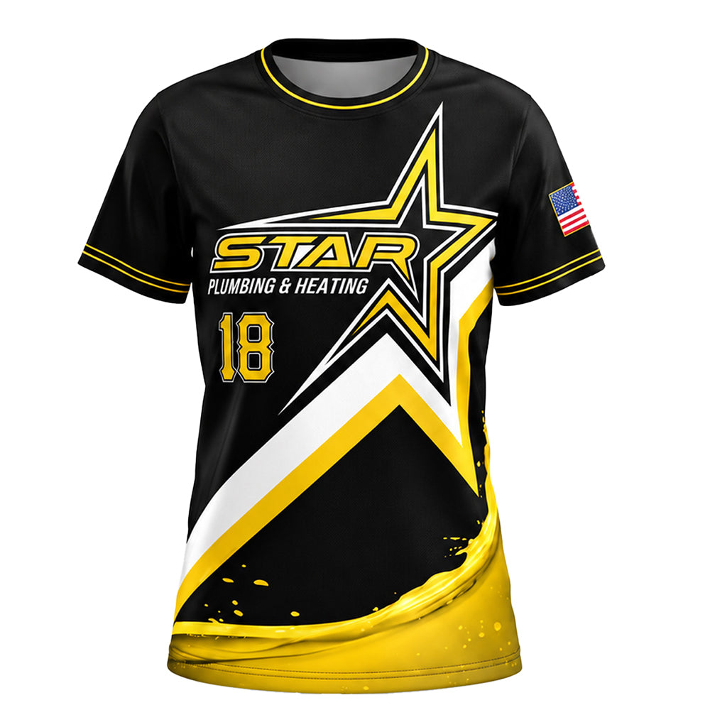 Unisex Sublimated Plus Size Baseball Shirt