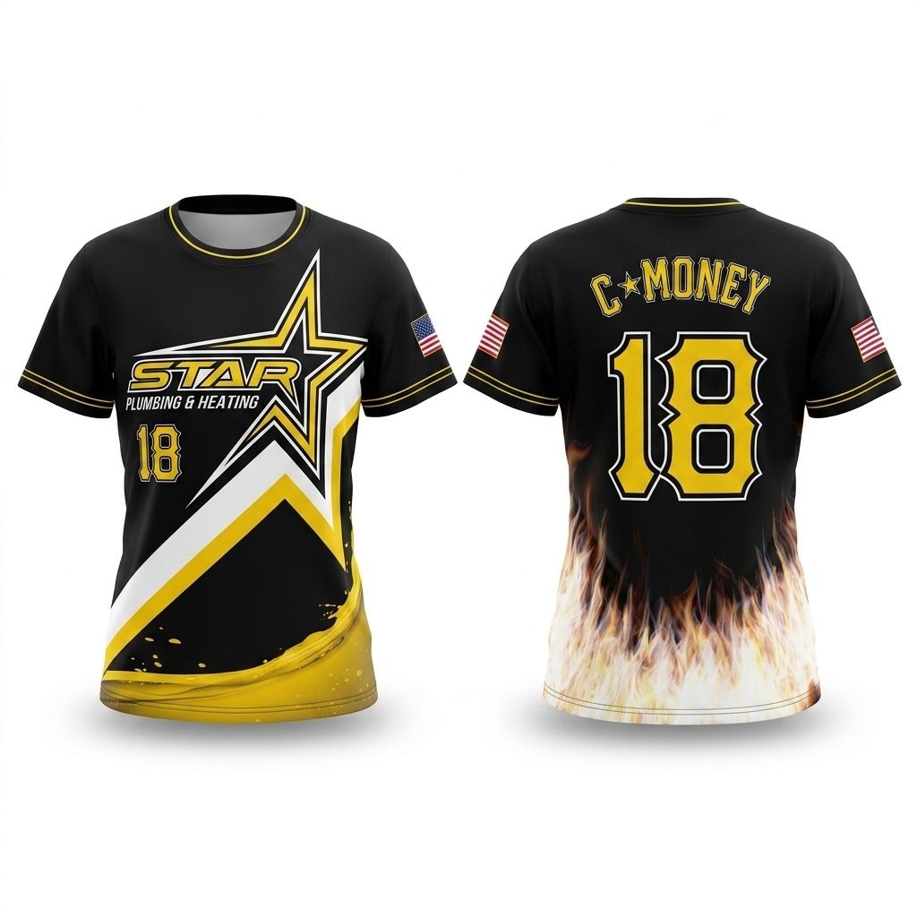 Unisex Sublimated Plus Size Baseball Shirt