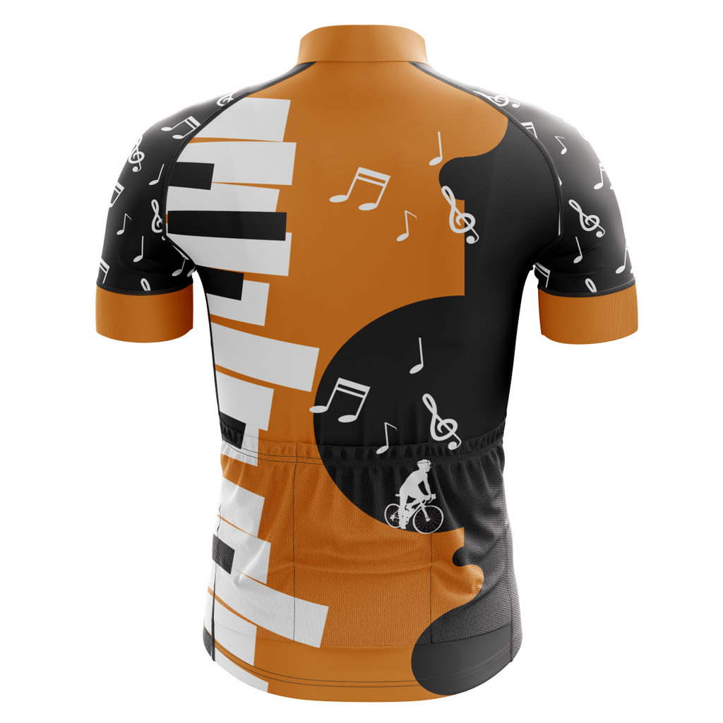 Men's Short Breathable Cycling Jersey With Zipper