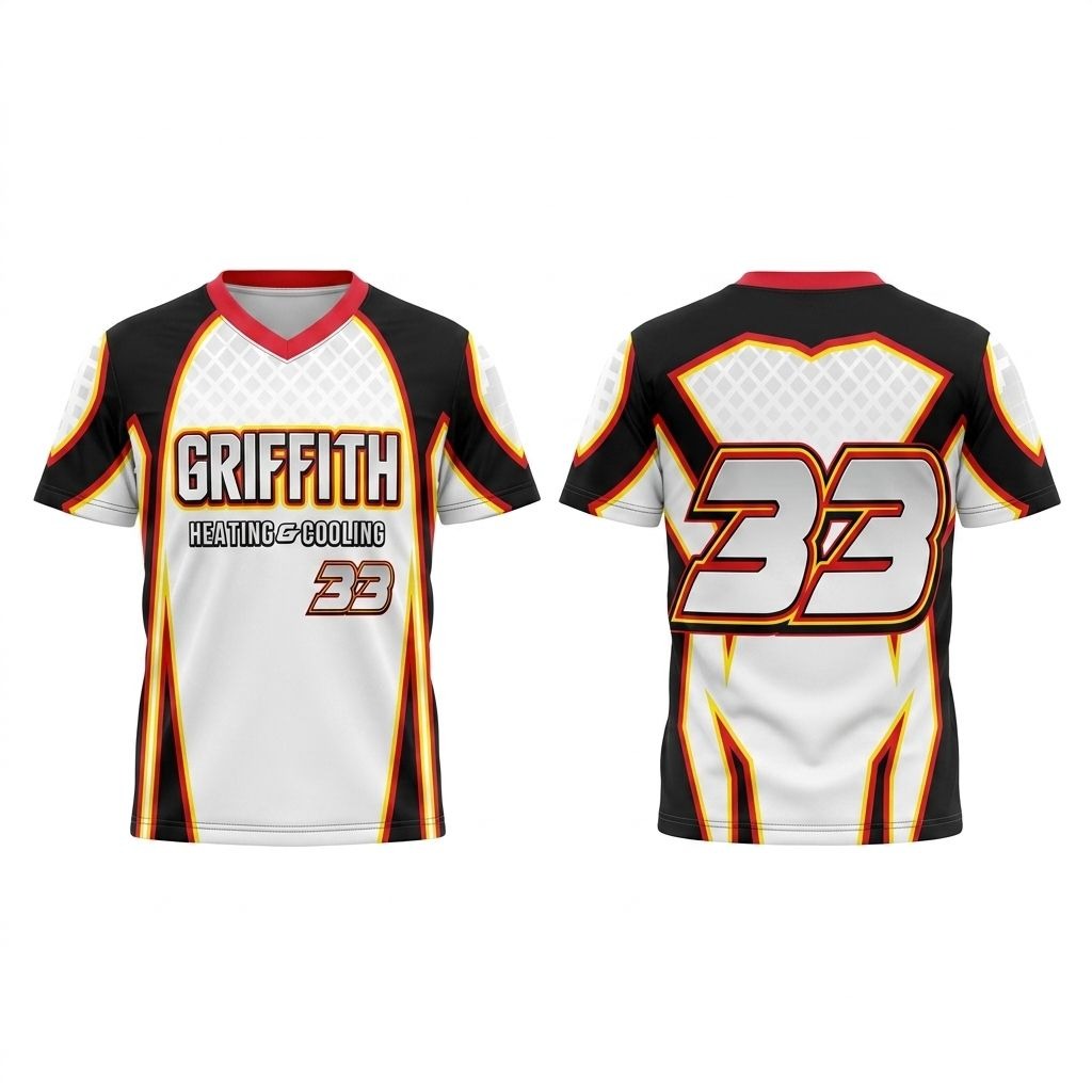 Unisex Sublimated Plus Size Baseball Shirt