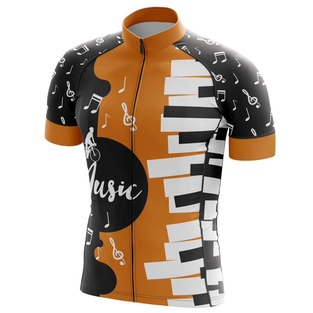 Men's Short Breathable Cycling Jersey With Zipper